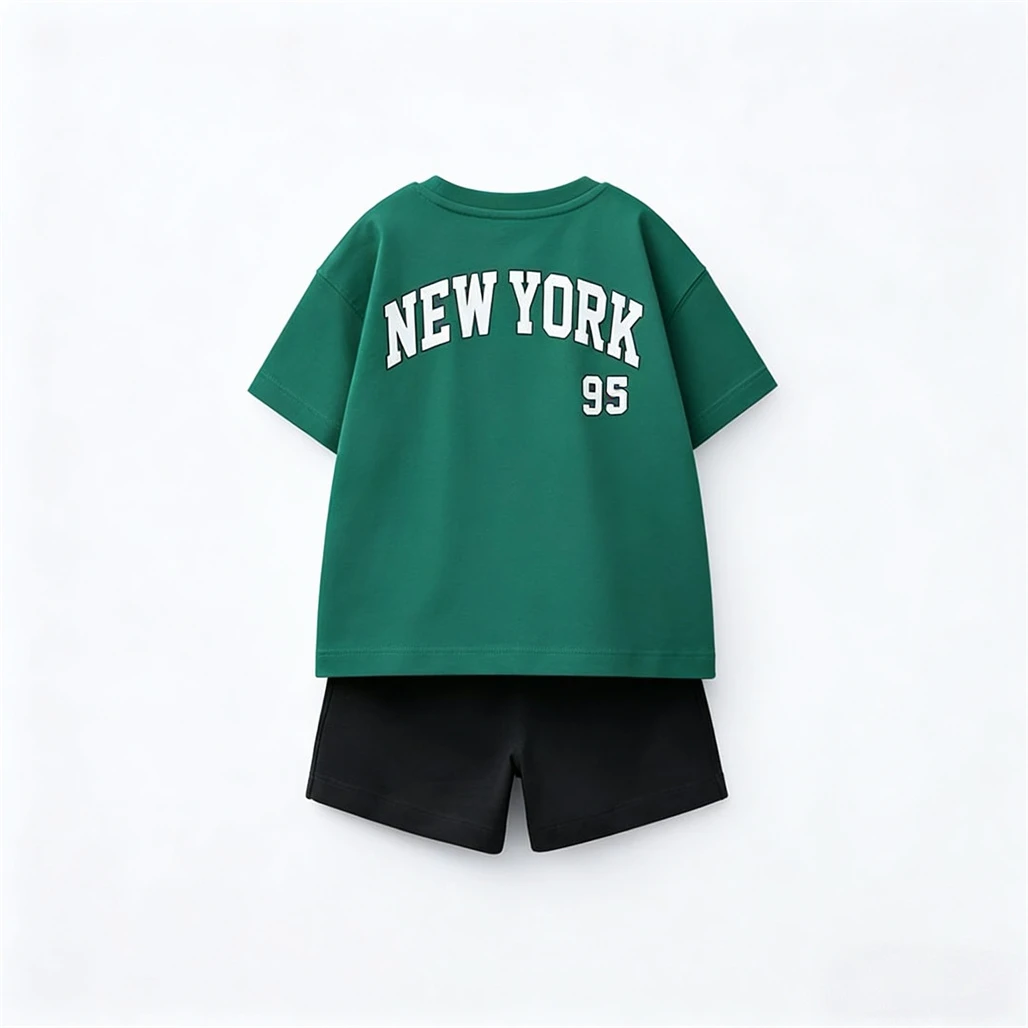 Conjunto verano niño camiseta manga corta y pantalón corto - imagen 3