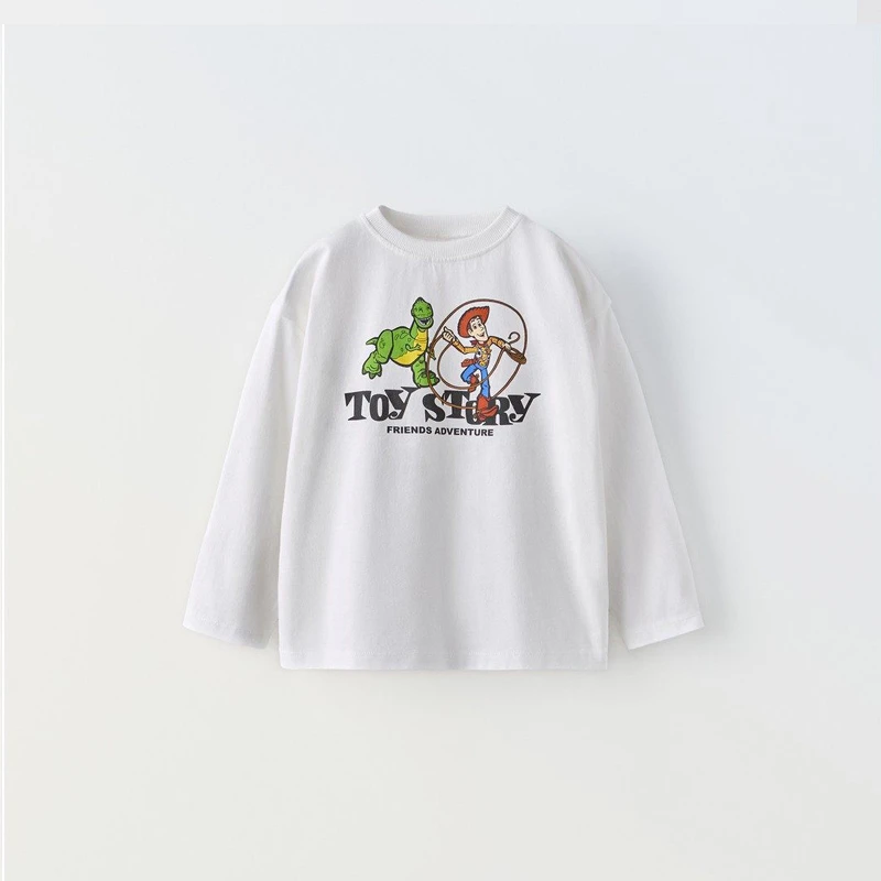 Camiseta de manga larga con estampado infantil de dibujos animados - imagen 5