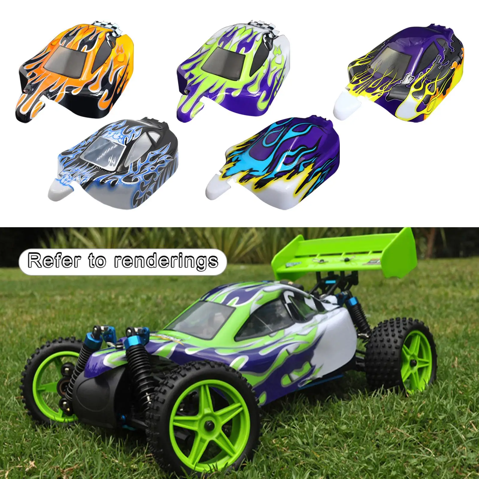 HSP carcasa del coche todoterreno en PVC para radiocontrol - imagen 3