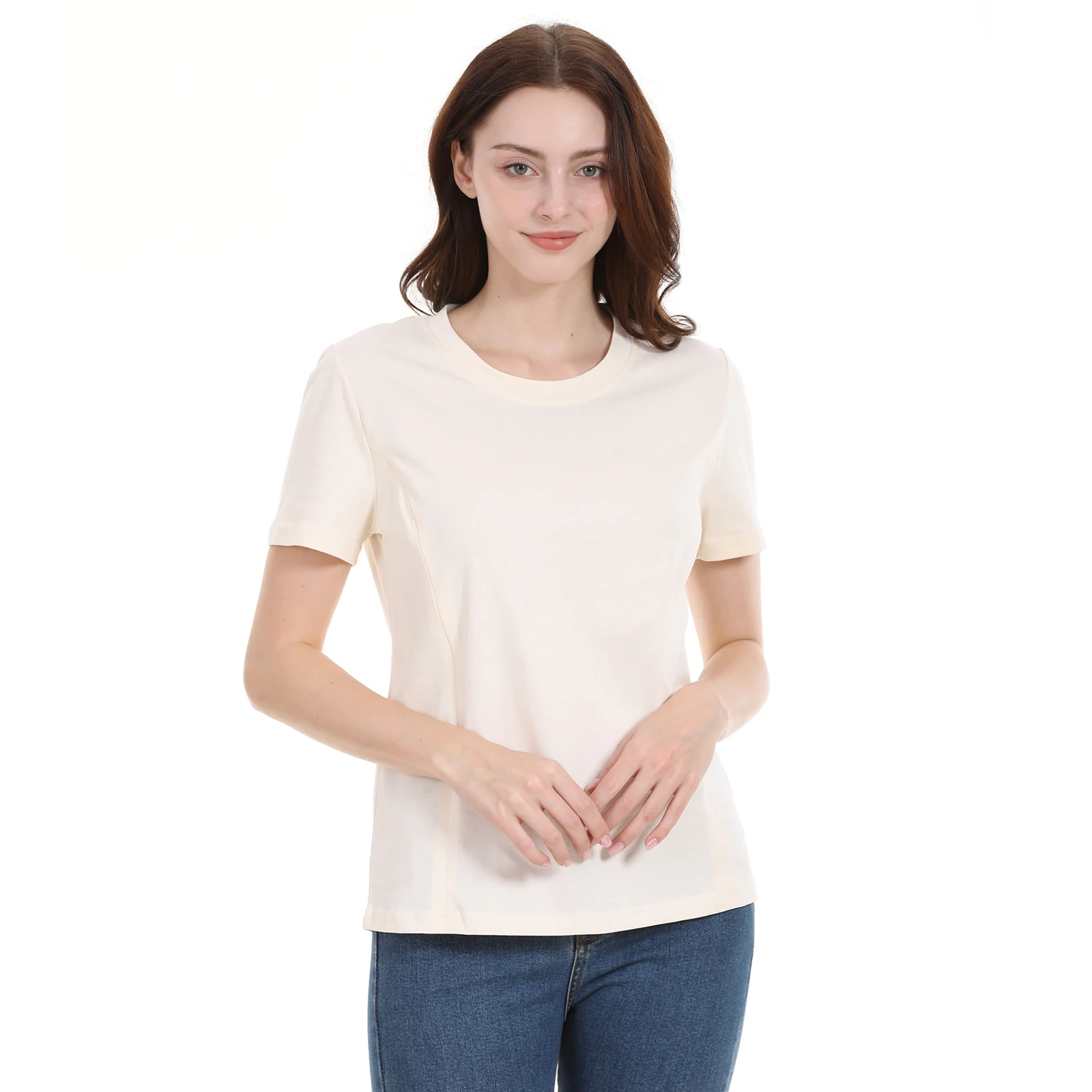 Top de lactancia de verano para posparto talla grande de manga corta - imagen 3