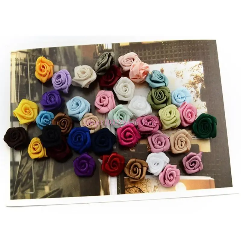 Set completo de 100 rosas de cinta para manualidades infantiles