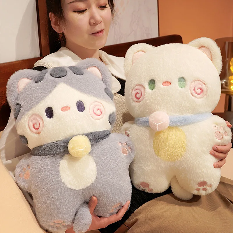 Almohada peluche de gatito con campana suave para niños - imagen 2