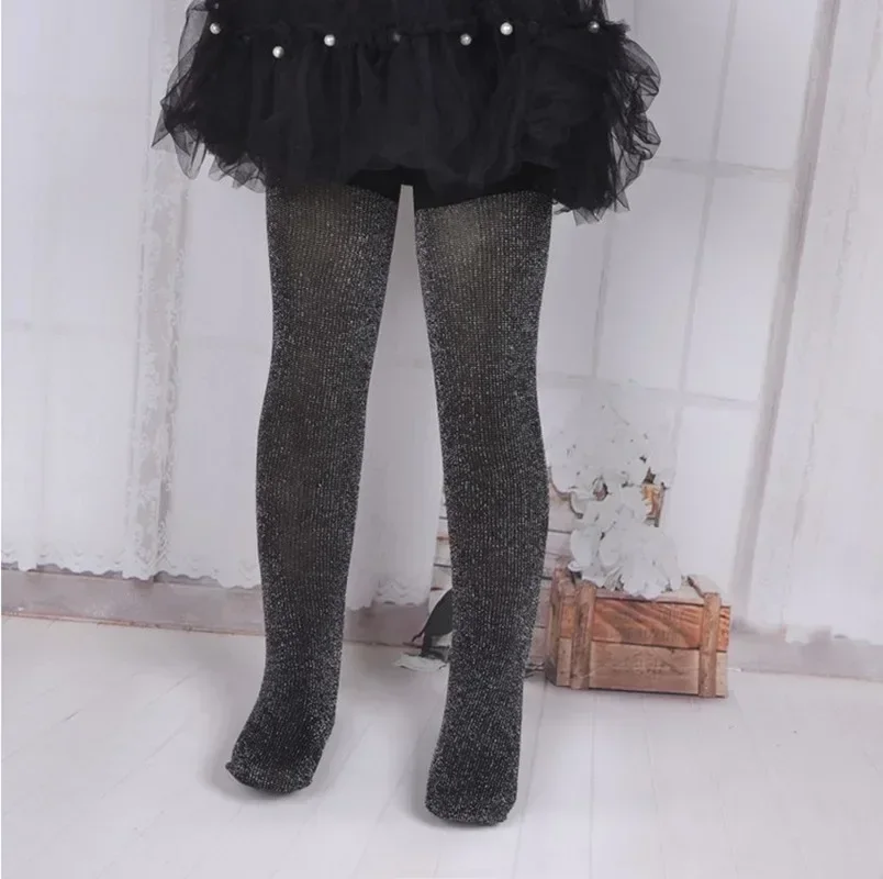 Pantimedias de ballet con brillo plateado para niña – Tallas 0-12 años - imagen 4