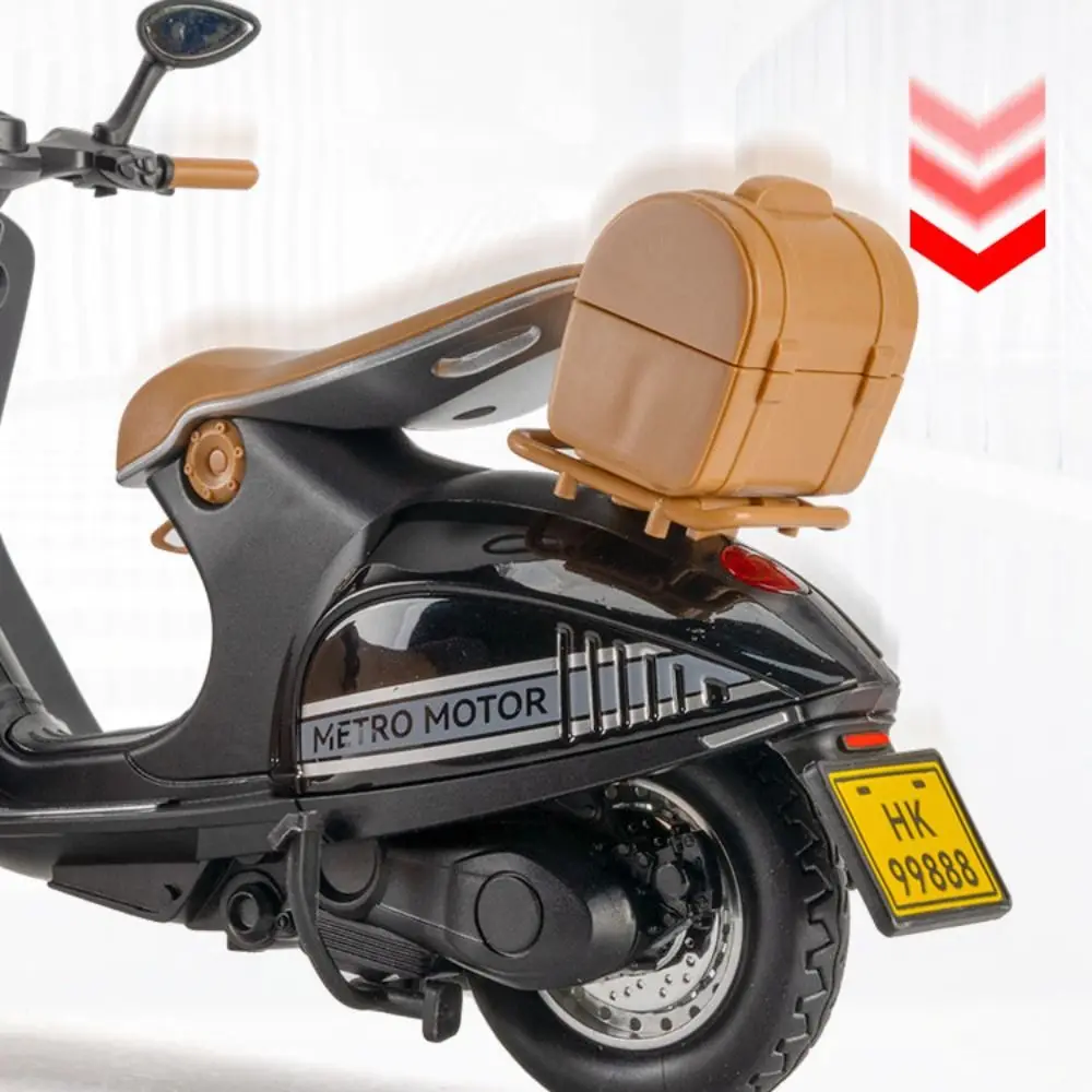 Motocicleta retro de aleación con sonido, modelo a escala juguete - imagen 2