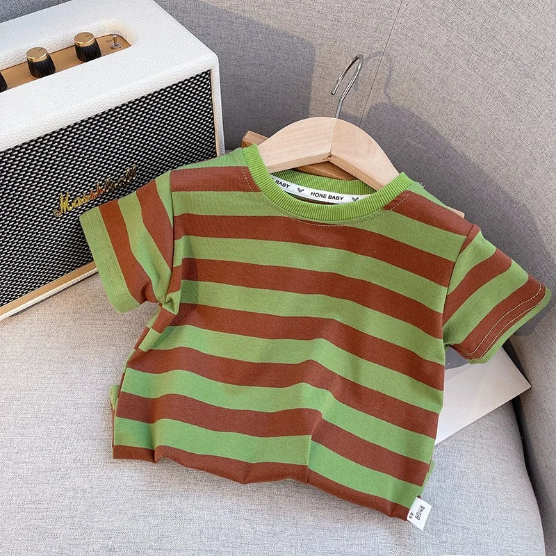 Conjunto verano niño: camiseta rayada y pantalón (2 piezas) - imagen 5