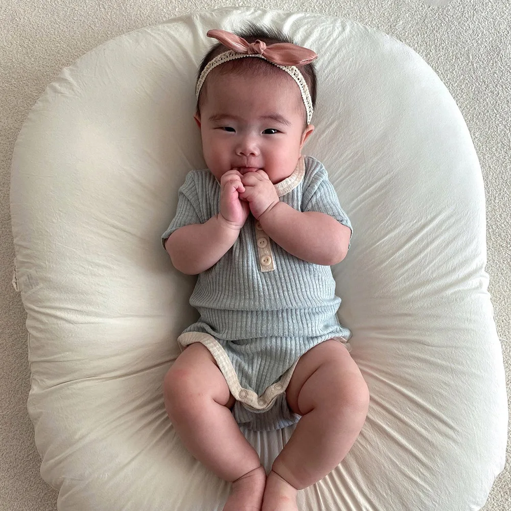 Mono de verano a rayas para bebé niña – Algodón cómodo y fresco - imagen 5
