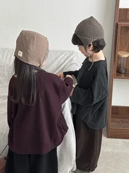 Camiseta manga larga de algodón orgánico para niño – Básica transpirable