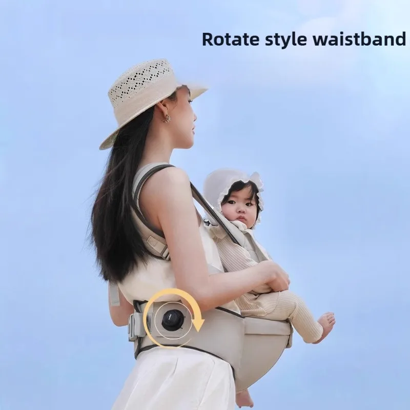 Mochila portabebés ergonómica transpirable con cinturón de canguro - imagen 3