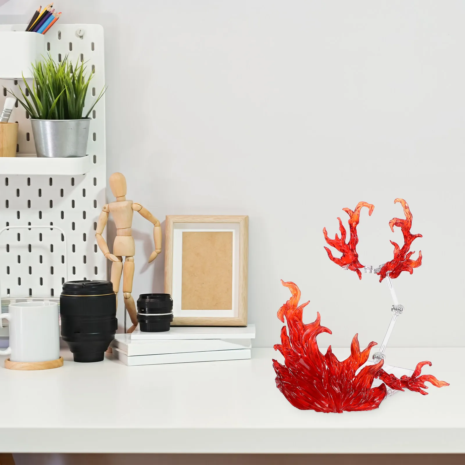 Soporte para figuras de acción con efecto llama, base estable