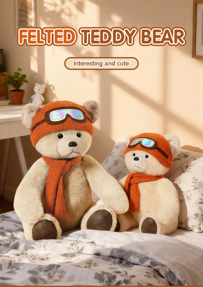 Oso Kawaii con capucha y aspecto tierno