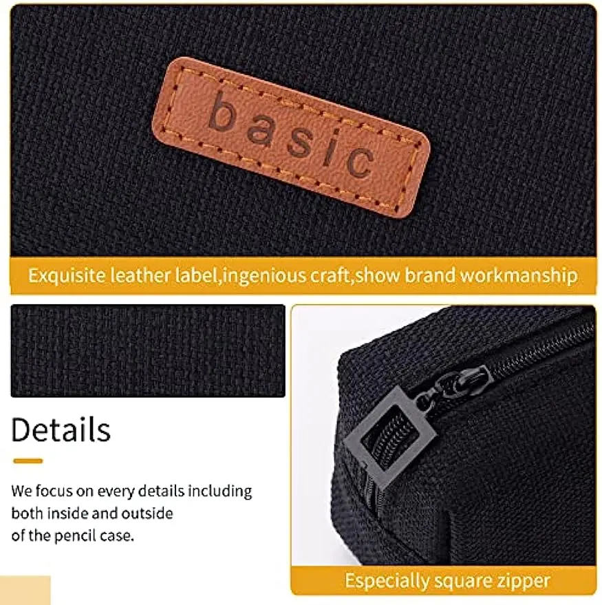 Estuche escolar de lona para lápices diario – Organizador multiusos - imagen 4