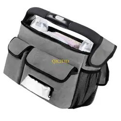 QX2D bolsa colgante para carrito de bebé con correas ajustables