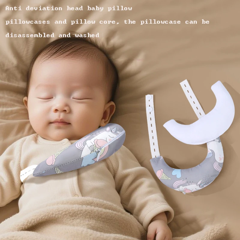 Almohada para bebé en forma de media luna – cuello ergonómico