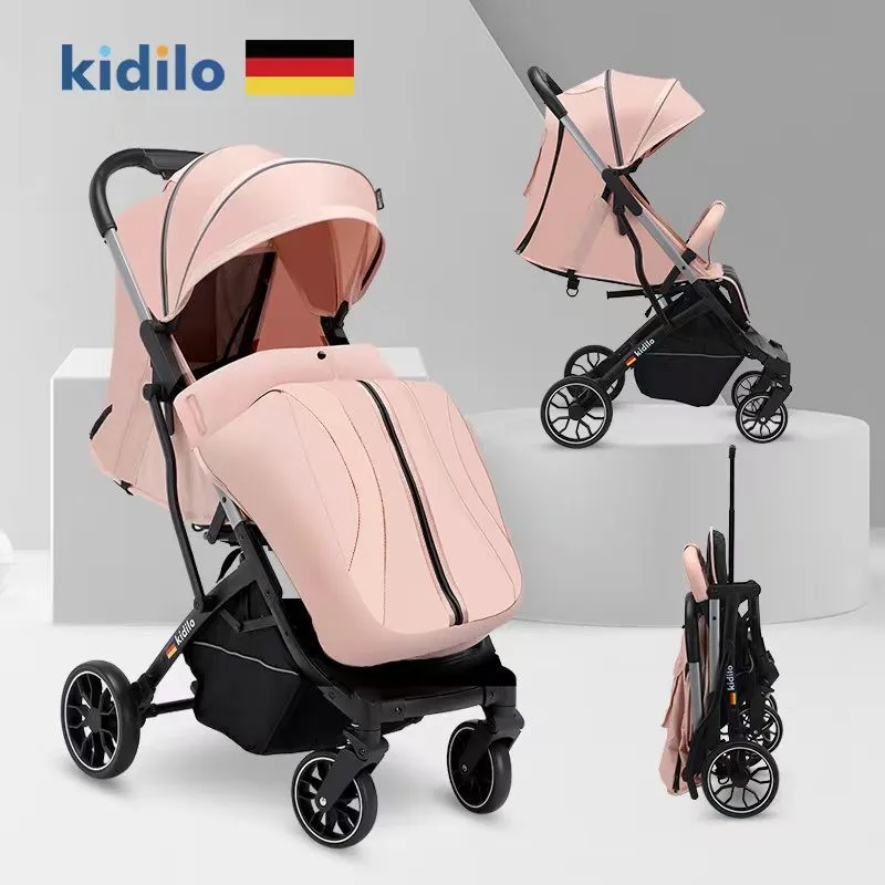 Cochecito de bebé ultraligero plegable con asiento reclinable - imagen 3