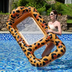 Flotador inflable de piscina: tumbona con toldo, PVC y portavasos