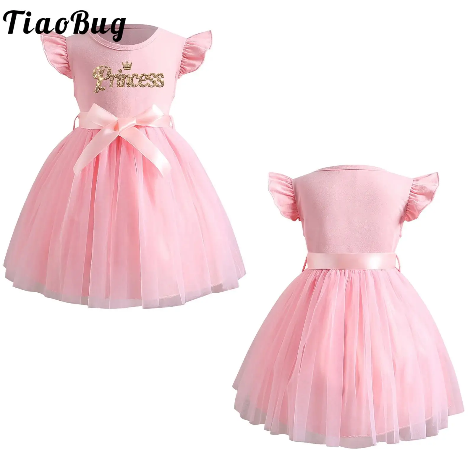 Vestido de princess con tul y corona para niña - imagen 3