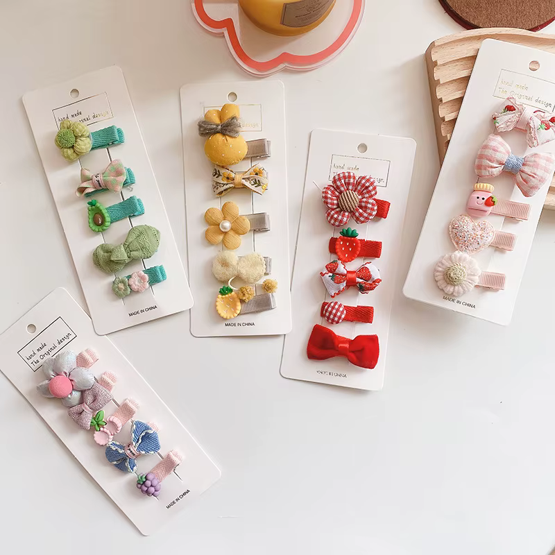 Horquillas decoradas con lazo para pelo de niña - imagen 5