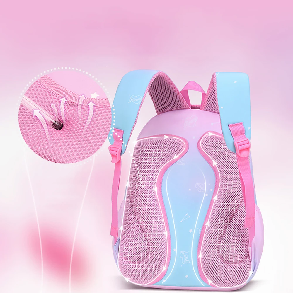 Mochila escolar impermeable de nailon con cielo estrellado para niñas - imagen 5