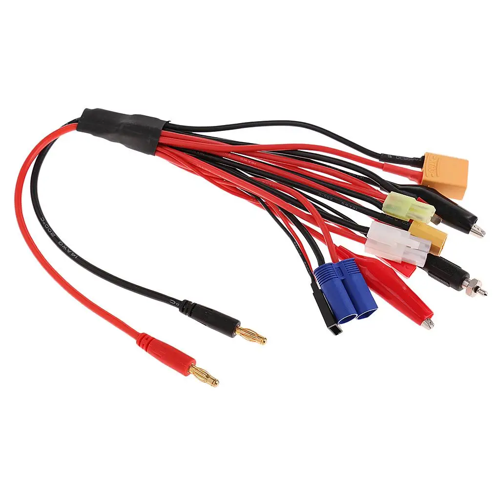 Detalle de conectores XT60 y XT90 del cable de carga