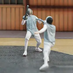 Figuras en miniatura pintadas a mano para dioramas creativos
