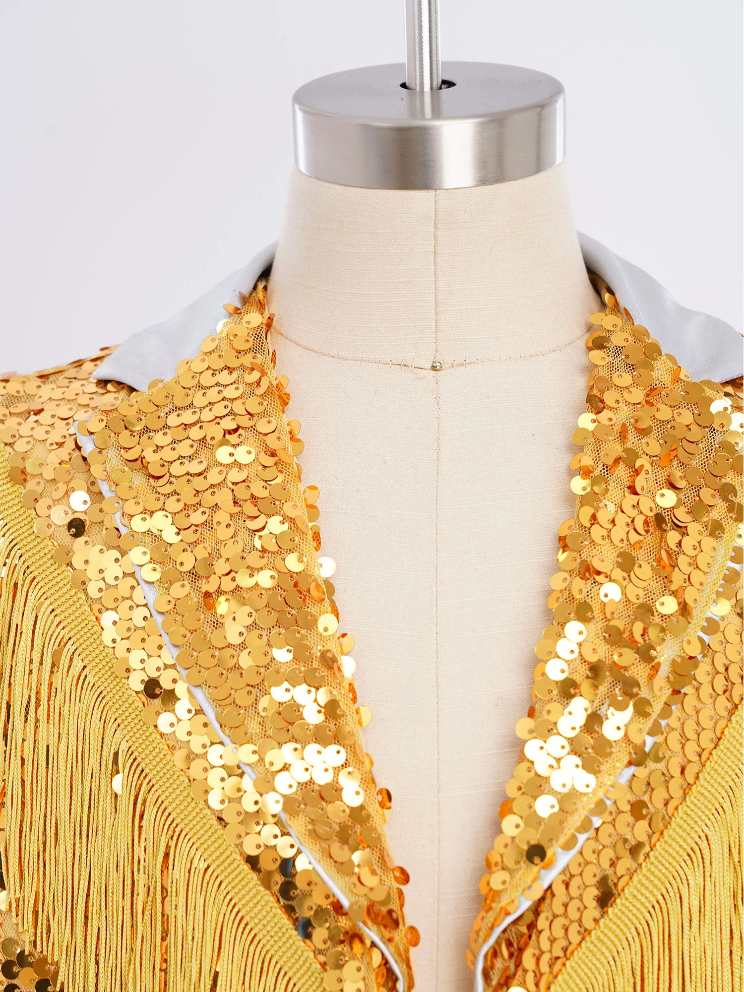 Chaleco de lentejuelas brillante estilo disco con borlas para niños - imagen 2
