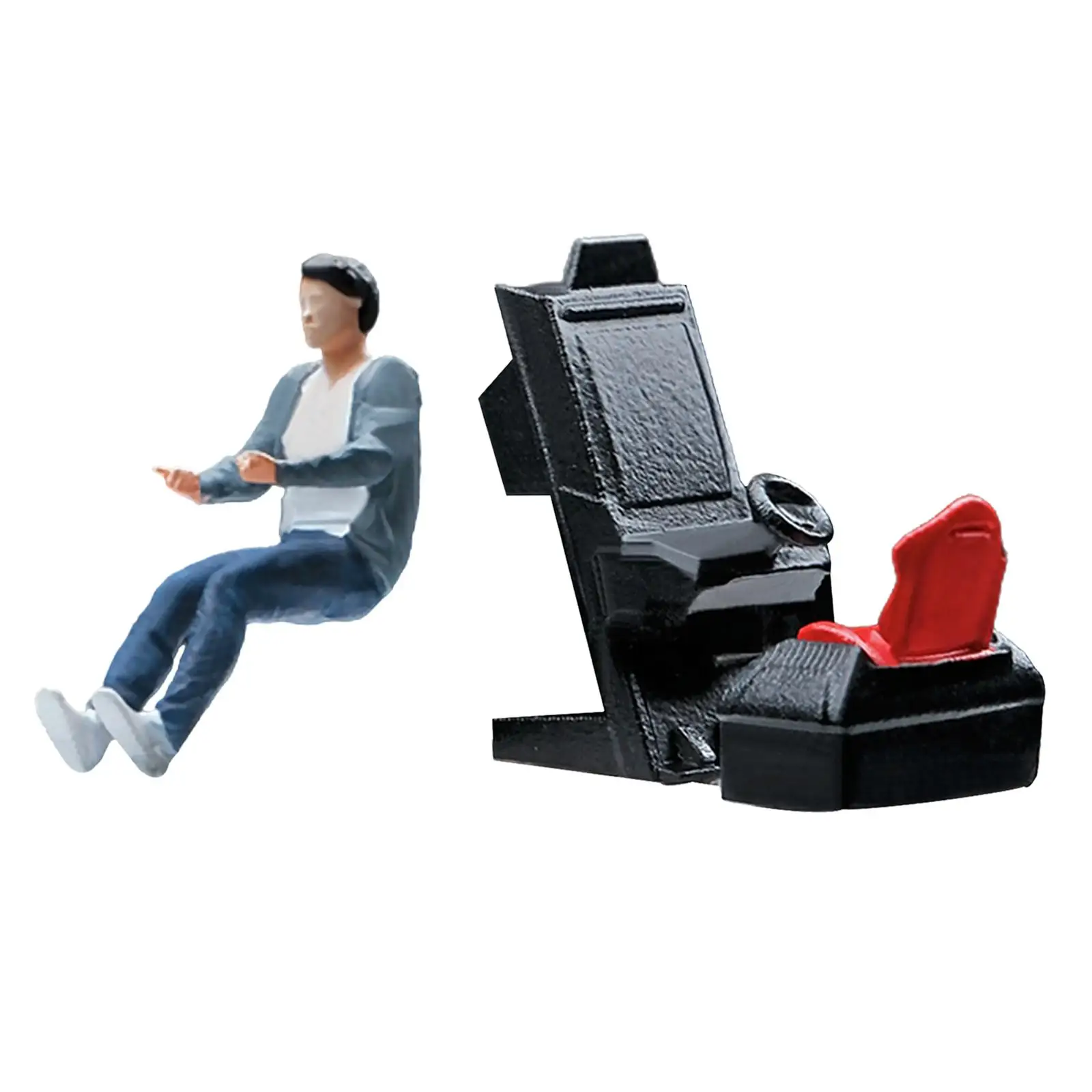 Figuras de tren en miniatura pintadas a mano para juego - imagen 3