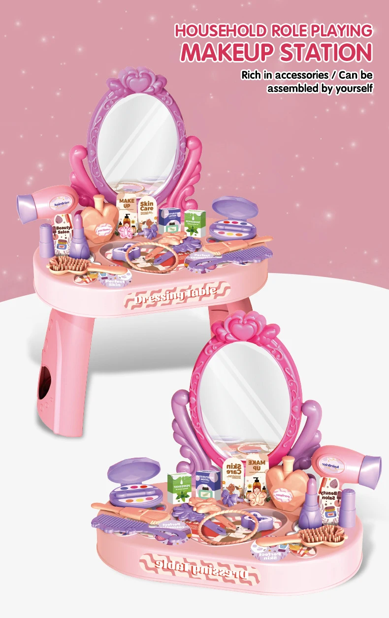 Accesorios de maquillaje de juguetes incluidos