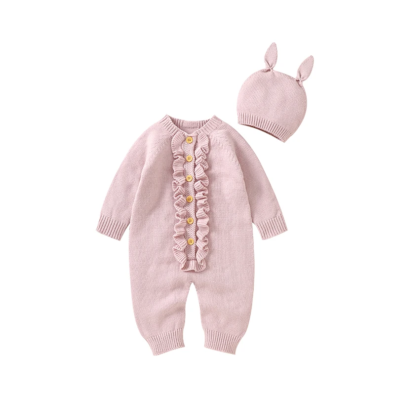 Peleles de bebé 0-18m en color sólido – Monos de moda para otoño