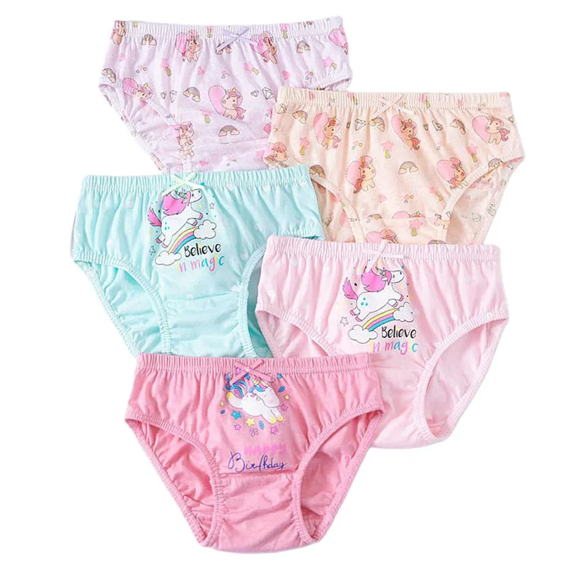 Bragas de algodón para niña con estampado de unicornio y arcoíris - imagen 3