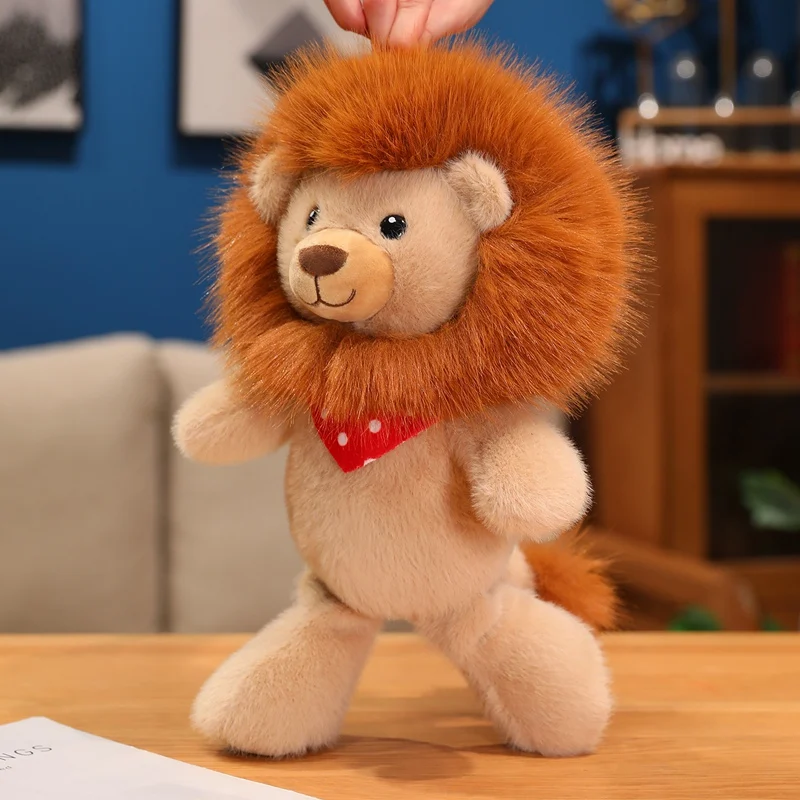 Peluche de león Kawaii suave para decoración de habitación - imagen 2