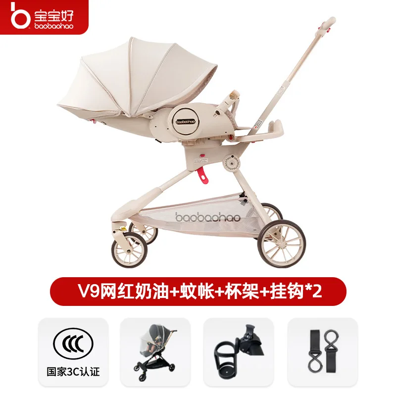 Andador carrito bebé reclinable, plegable y ligero para paseo - imagen 2