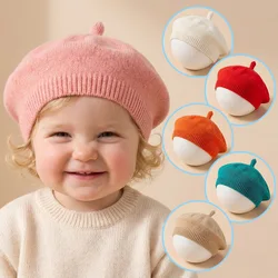 Milancel gorro de punto bebé primavera, boina fina de color liso