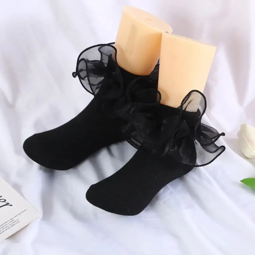 Calcetines altos con volantes estilo princesa para bebé niña - imagen 4