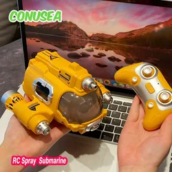 Barco submarino RC control remoto con pistola de agua para niños