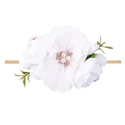 Diadema de flores para bebé con flor grande, estilo princesa