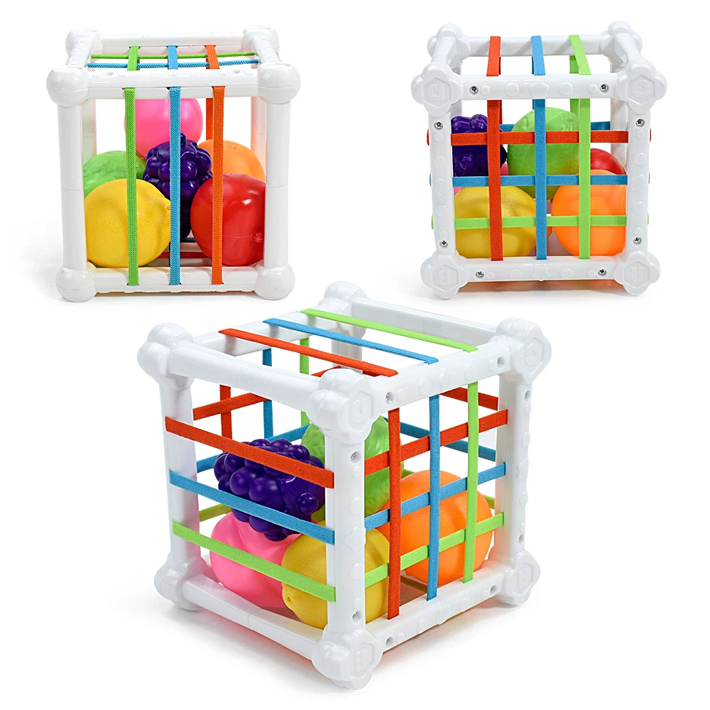 Cubo clasificador de formas Montessori sensorial para bebés - imagen 3