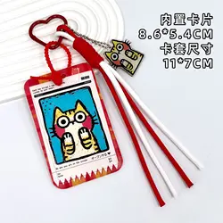 Porta carnet con funda deslizante y llavero retráctil antipérdida