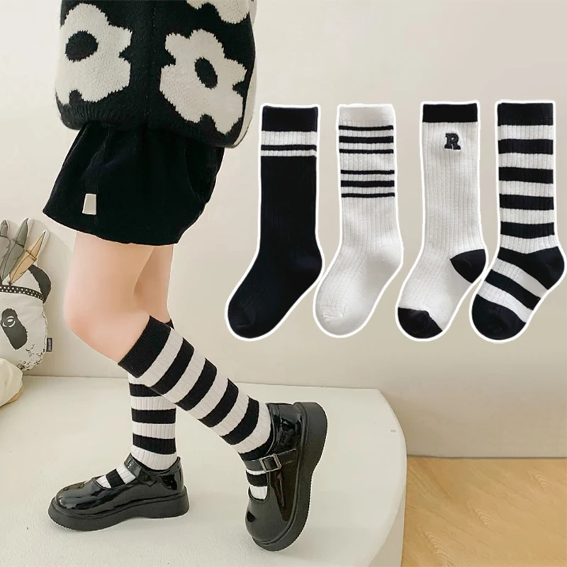 Calcetines deportivos rayas para niños y niñas
