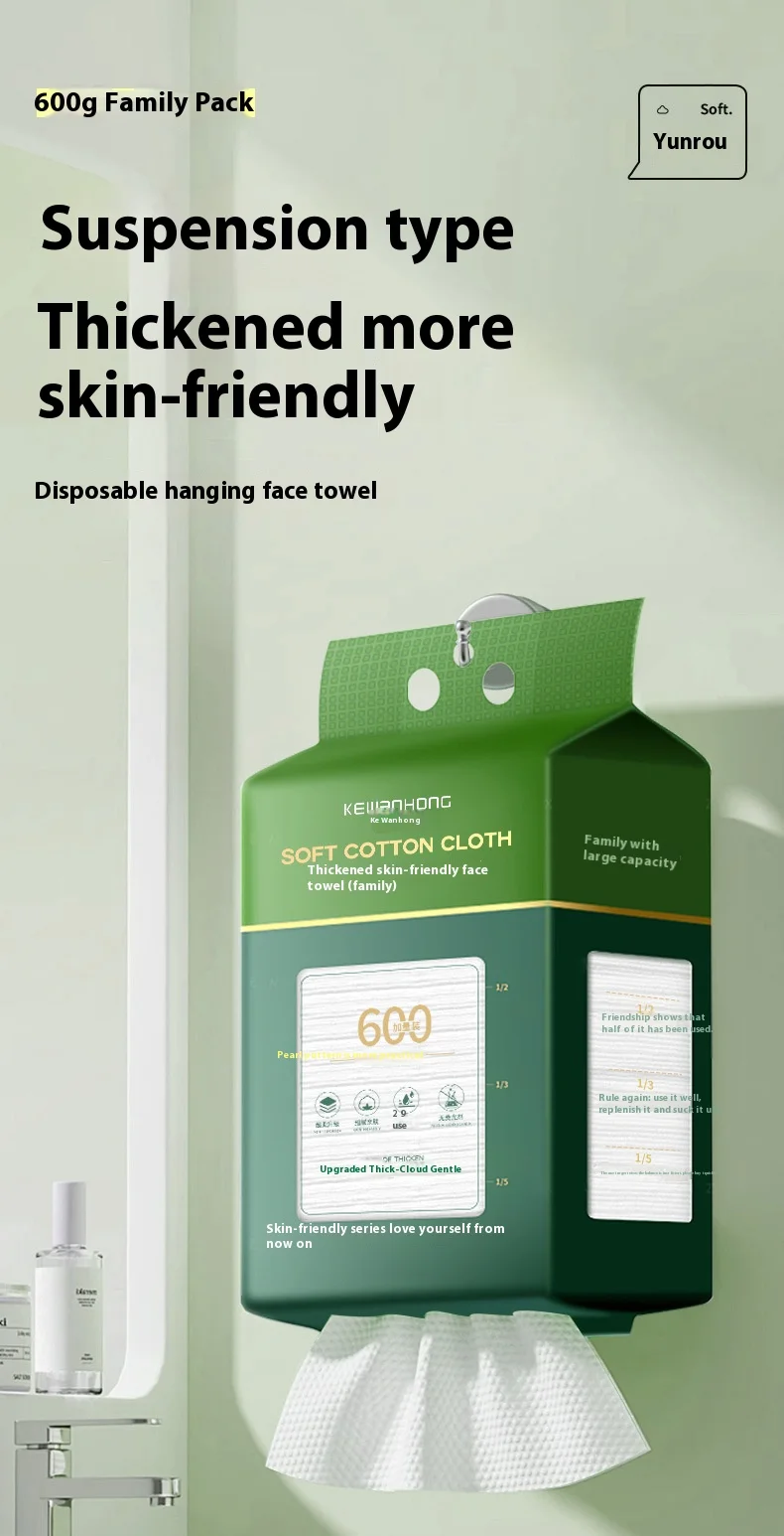 Toalla facial absorbente colgante