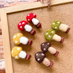Horquilla de lana con forma de seta para niños y niñas