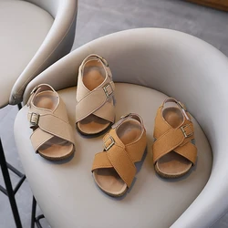Sandalias de verano con suela flexible para niños en playa cómodas