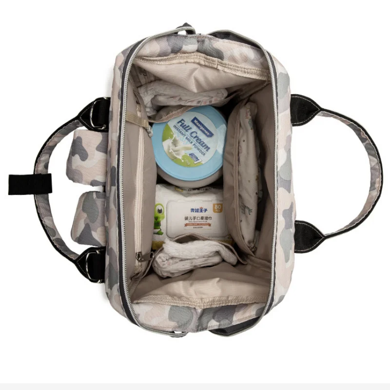 Mochila para pañales impermeable con hebilla de cochecito convertible - imagen 4
