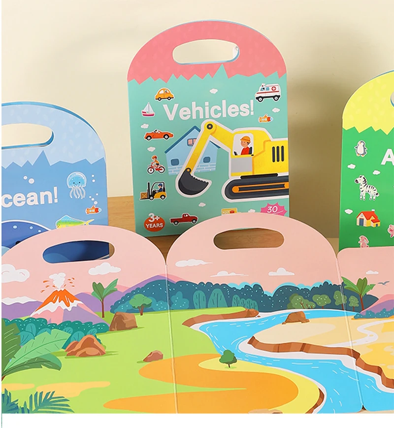 Libro de pegatinas reutilizable con burbujas para niños