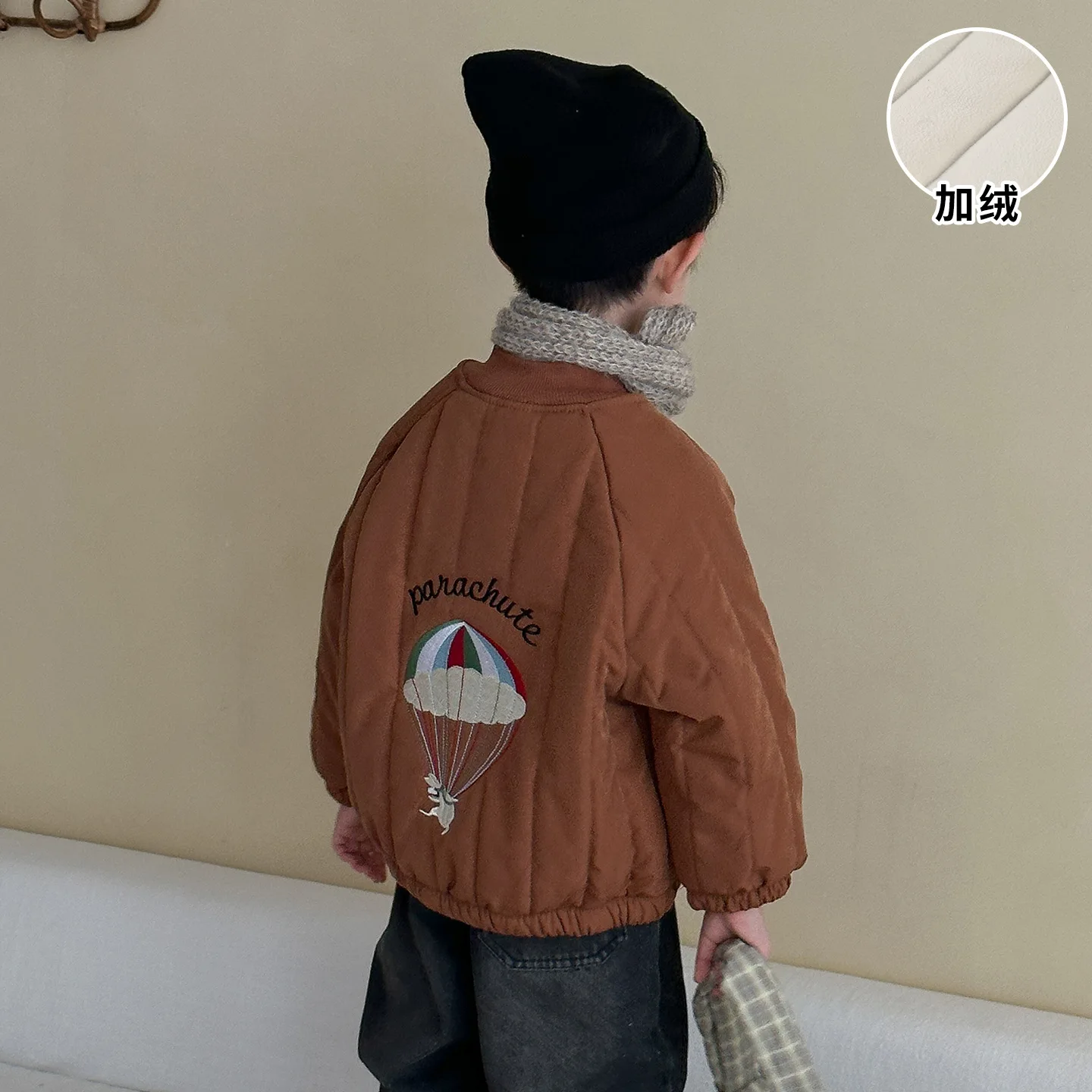 Chaqueta acolchada de algodón para niños – Invierno bordado - imagen 2