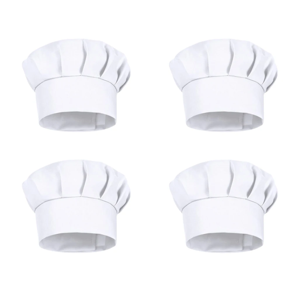 Niños con gorro de chef blanco