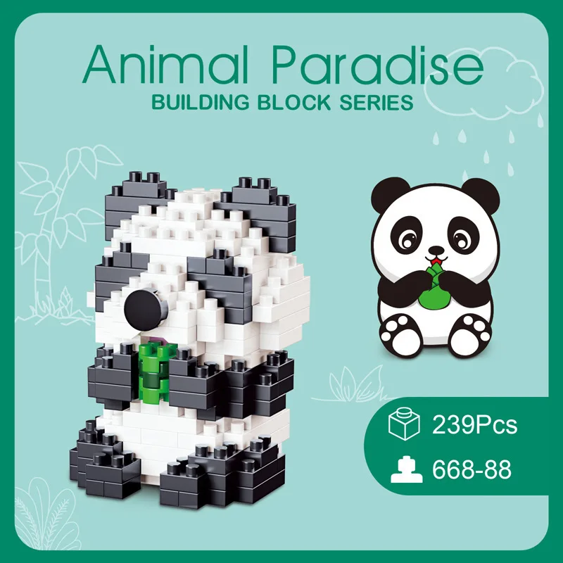 Bloques de construcción 3D de animales con forma de diamante - imagen 3