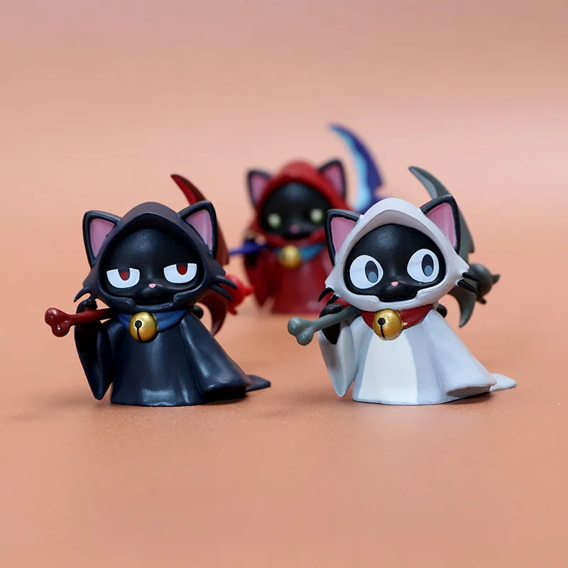 Figura coleccionable de gato estilo anime con guadaña infantil PVC - imagen 2