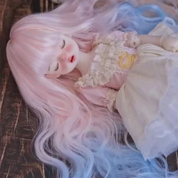 Peluca de muñeca rizada corta dorada clara estilo Lolita