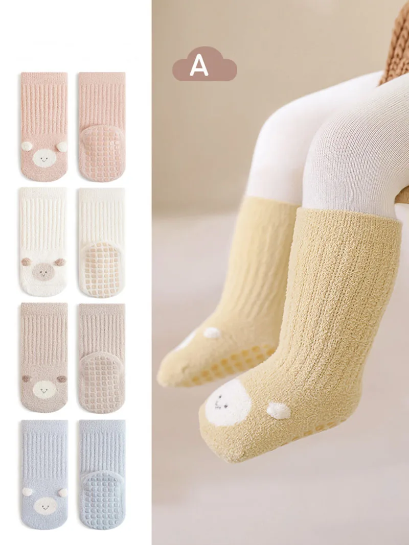 Milancel Calcetines bebé invierno antideslizantes con dibujos