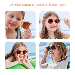 Gafas de sol polarizadas infantiles con montura flexible y estuche